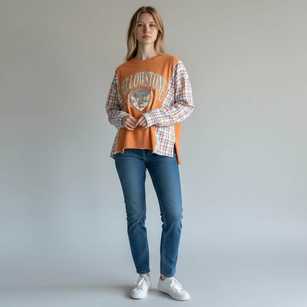 Upcycled Yellowstone T-shirt Top